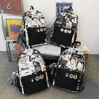 One Piece Luffy Anime Backpack open showing laptop compartment school anime bag interior