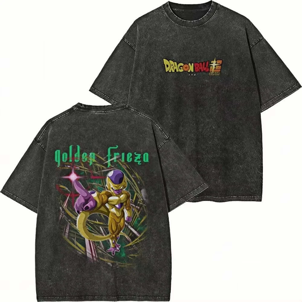 Dragon Ball Goku Majin Buu Washed Graphic T-Shirt Y2K unisex streetwear summer short sleeve