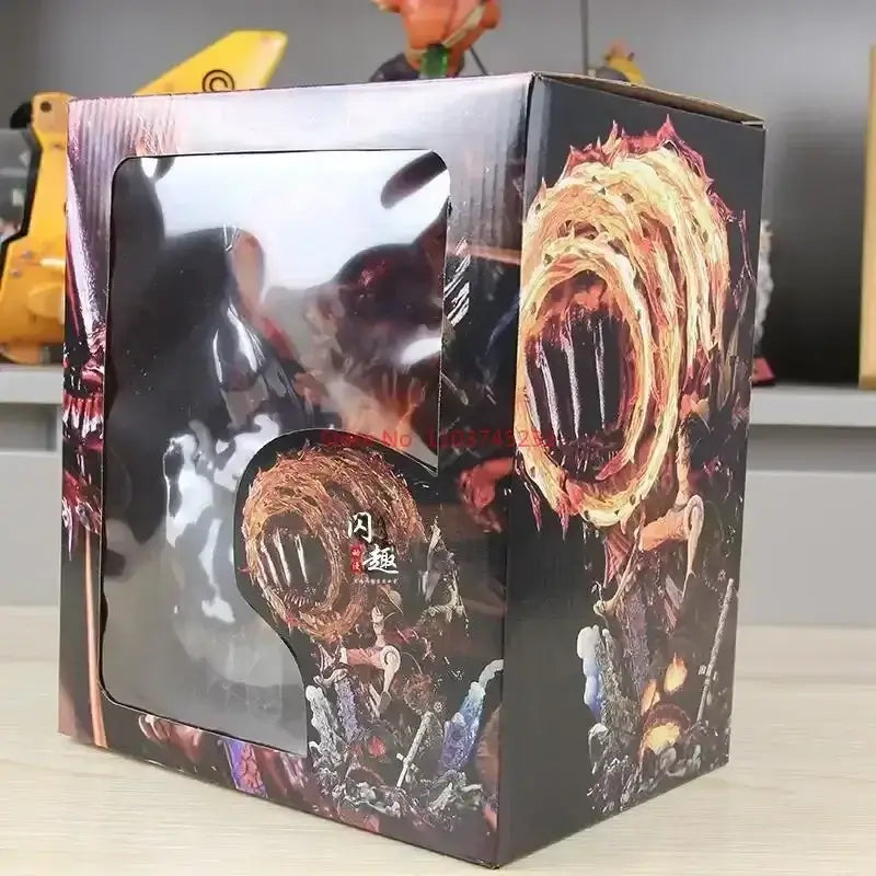 A dynamic Luffy Gear 3 Figure made of PVC, featuring glowing LED Red Roc fire effects, designed as a GK anime collectible statue.