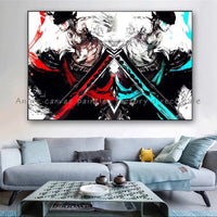 A high-quality Monkey D Luffy HD Poster printed on canvas, featuring Japanese anime art suitable for bar and home wall decoration.