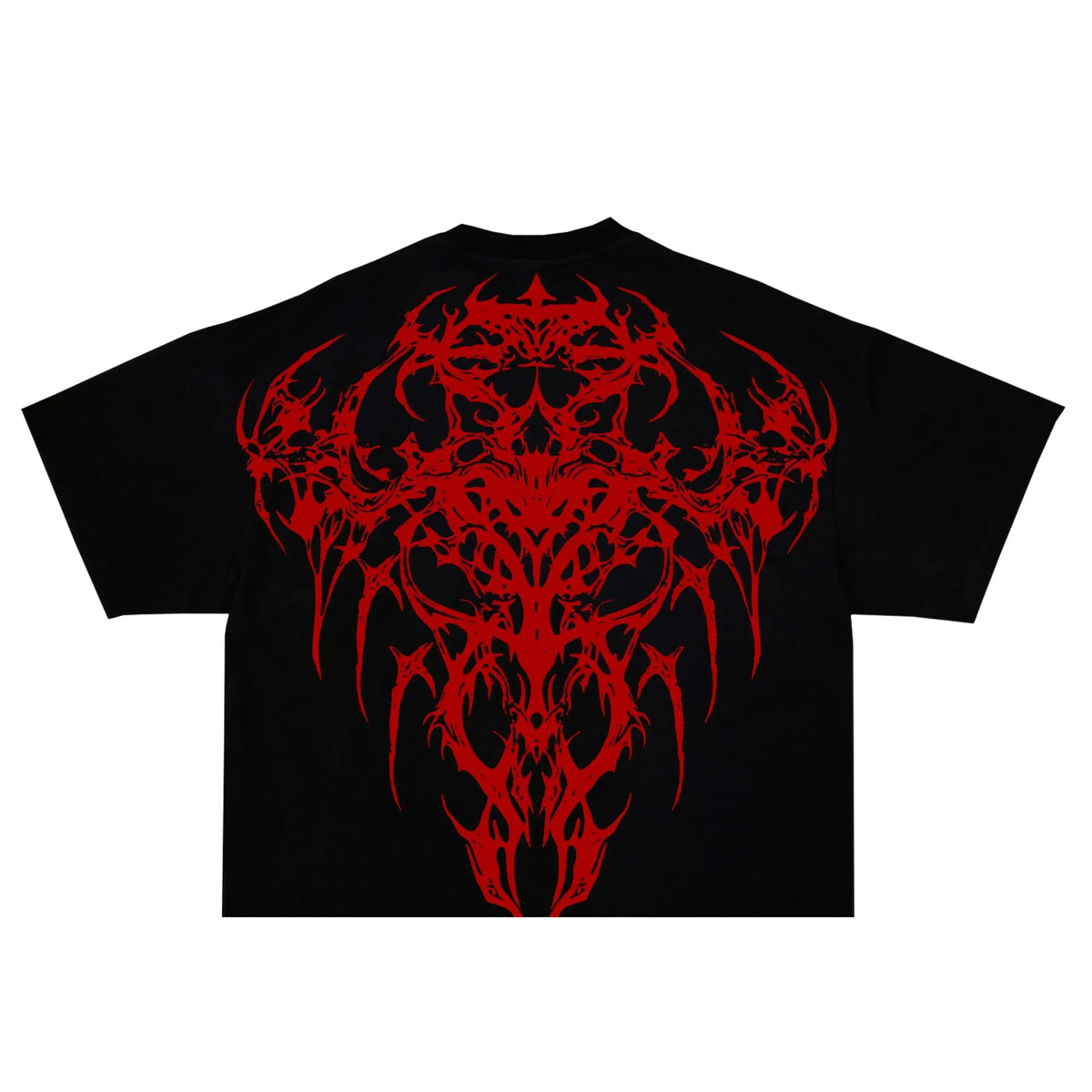 Oversized Cotton Tee Skull Print Unisex Streetwear Gym Top