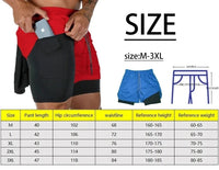Black Five-Leaf Clover Double-Layer Sports Shorts with Pockets