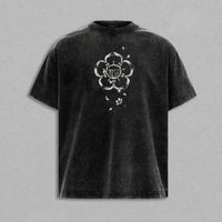 Byakuya Kuchiki Bleach Soft Cotton Oversized Manga T-Shirt graphic close-up
