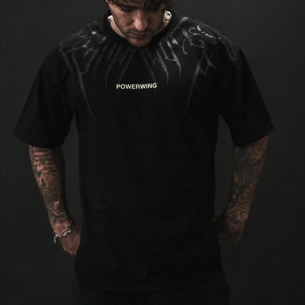 Oversized Cotton Tee Skull Print Unisex Streetwear Gym Top