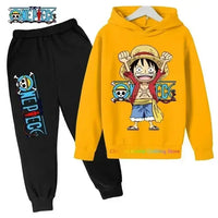 A 2025 New Anime One Piece Hoodies for Kids, a fashion Luffy pullover and oversized hip hop coat for boys.