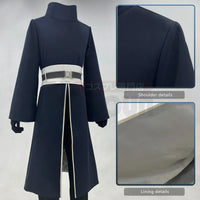 Uchiha Obito Cosplay Costume Set showcasing details of the coat, including shoulder and lining features for adult unisex outfits.