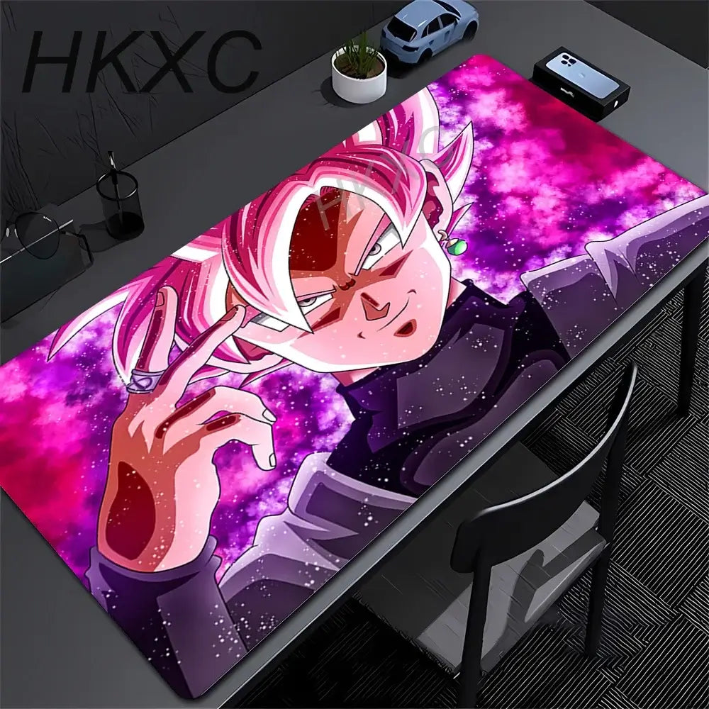 Master Roshi Mouse Pad Dragon Ball gaming desk mat with colorful anime artwork smooth polyester cloth surface stitched edges and non-slip rubber base