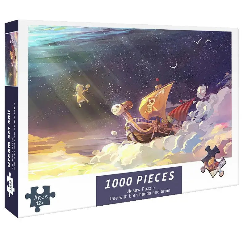 Japanese Anime Puzzle 1000 piece stress relief toy for adults and kids featuring vibrant anime-inspired artwork