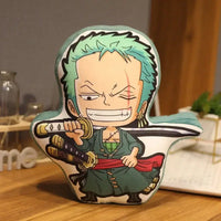 One Piece Kawaii Pillow Doll anime plush cushion featuring Luffy Zoro Sanji Chopper and Usopp soft stuffed toy gift