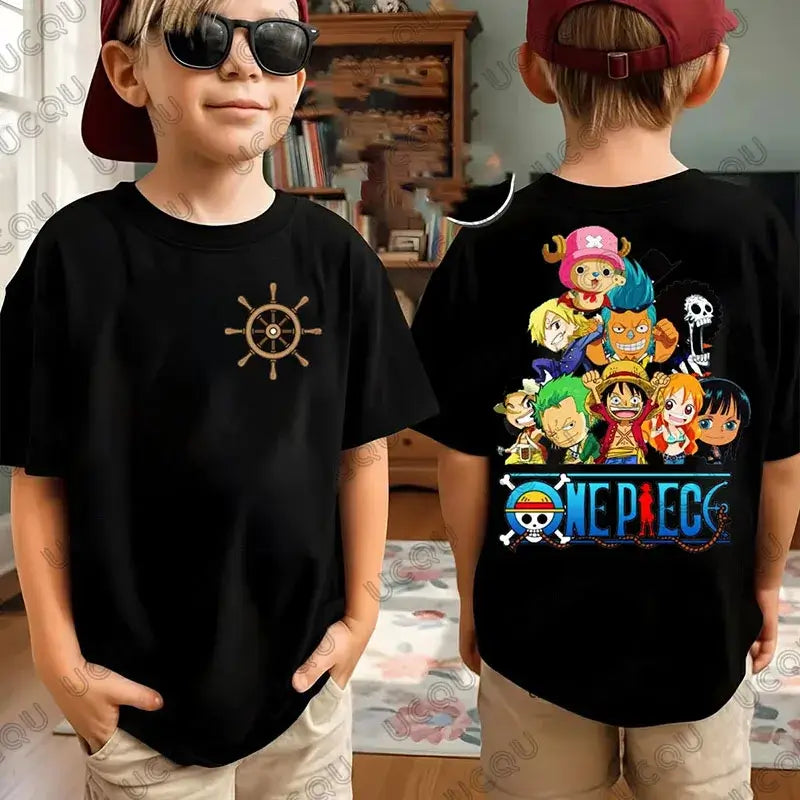One Piece Anime Luffy T-Shirt Kids Adult Cosplay short sleeve cotton summer tee unisex