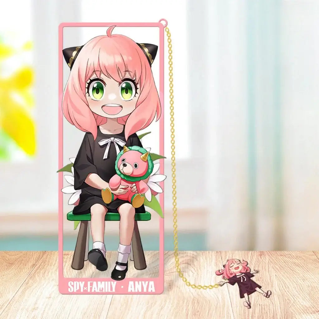 Premium Spy x Family Metal Bookmarks featuring laser-cut designs of Anya, Loid, and Yor Forger, perfect for students and anime collectors.