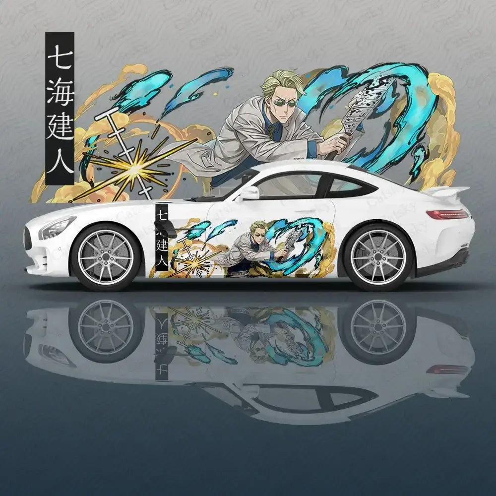 Jujutsu Kaisen Anime Car Decal Vinyl Sticker flower SUV side graphics universal vehicle body