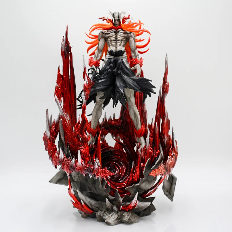 A detailed 32cm Bleach Anime Figure GK model featuring Kurosaki Ichigo in battle pose, available with Ulquiorra Cifer and Toshiro Hitsugaya variants.