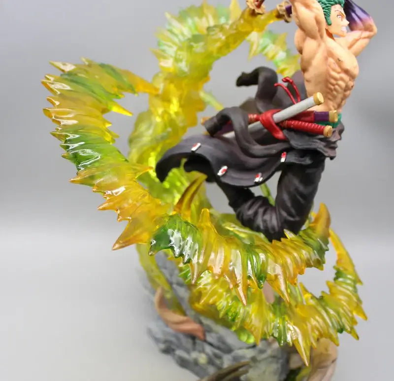 Roronoa Zoro PVC Figure 30cm With Light Bandai One Piece luminous standing model Christmas gift
