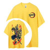 Demon Slayer Kimetsu no Yaiba Anime T-Shirt cotton unisex round neck summer breathable street tee