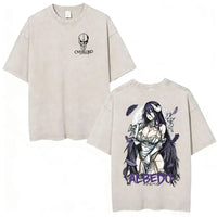 Albedo Overlord Vintage Washed T-Shirt Anime Graphic Tee