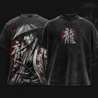 Kyoraku Shunsui Bleach Graphic Cotton T-Shirt featuring striking anime art and detailed design on front and back.