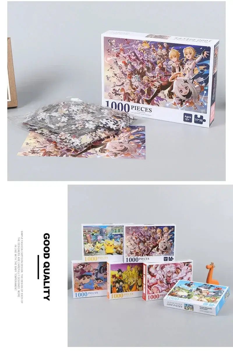 Japanese Anime Naruto Whirlpool Puzzle 1000 piece stress relieving jigsaw puzzle for adults and children