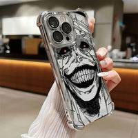 A luxury Solo Leveling Plating Case featuring Sung Jinwoo art with electroplated edges and anti-fall airbag corners for Apple iPhone 16 and 15.