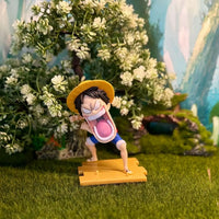 One Piece Hungry Trio Luffy Zoro Sanji Figure Set 15CM PVC anime model toy gift collectible