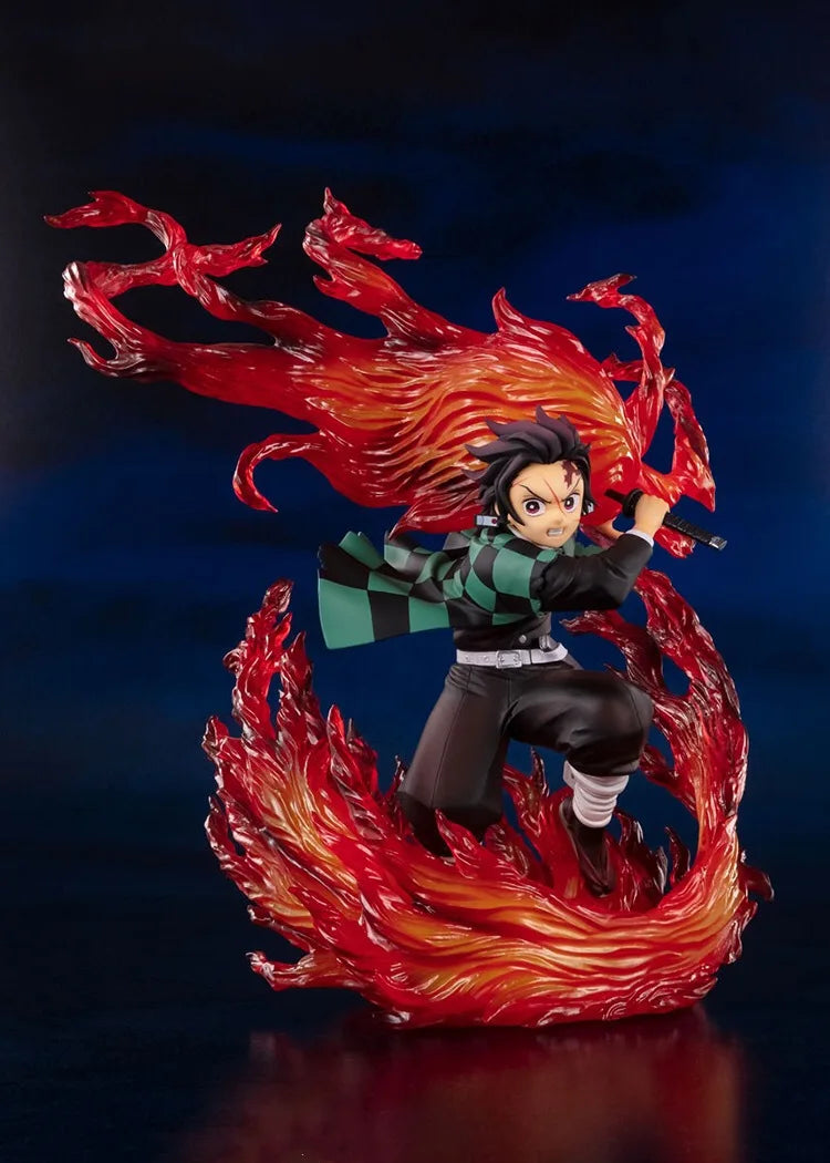 Tanjiro Hinokami Kagura Anime Figure 21CM Demon Slayer statue desktop decoration ornament gift
