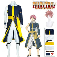 Natsu Dragneel 100 Years Quest Cosplay Costume wig scarf sticker Salamander Halloween unisex