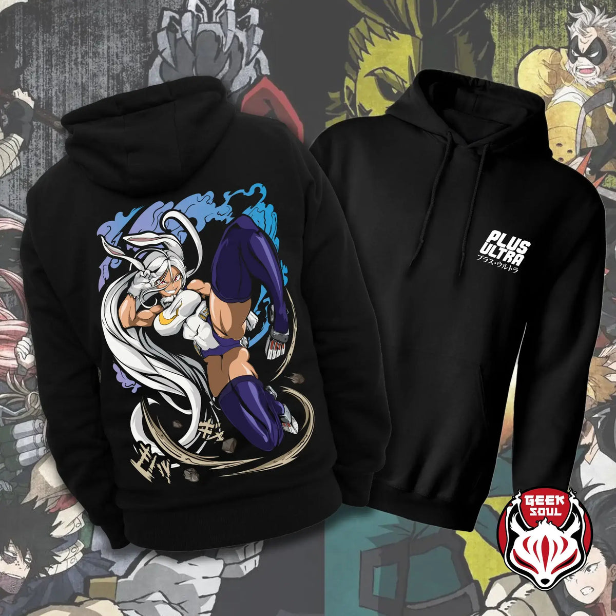 A thick fleece My Hero Academia Hoodie featuring a Japanese anime print, designed as a warm pullover sweatshirt for men and women.