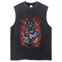 One Piece Vintage Washed Graphic Tank Top | Cotton Streetwear