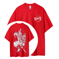 Demon Slayer Kimetsu no Yaiba Anime T-Shirt cotton unisex round neck summer breathable street tee