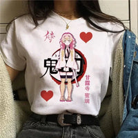 A Demon Slayer T Shirt for Women, a female Kimetsu No Yaiba graphic tee with a Nezuko and Tanjirou Kamado print.
