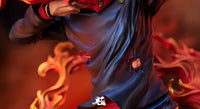 A highly detailed Ryomen Sukuna Figure made of premium PVC, showcasing the Jujutsu Kaisen King of Curses in an extreme battle stance for desktop decoration.