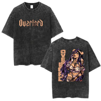 Albedo Overlord Vintage Washed T-Shirt Anime Graphic Tee