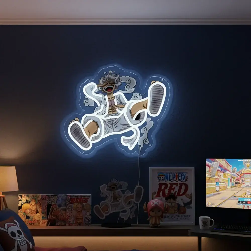 One Piece Luffy Acrylic Neon LED Light custom anime sign home decor bar wall art