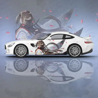 Close-up of Albedo Anime Vinyl Car Decal Side Graphic Wrap UV vinyl fade-resistant detail quality