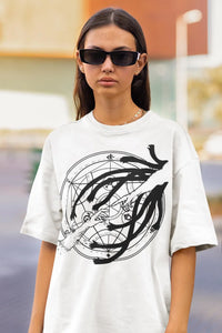 Fullmetal Alchemist Manga T-Shirt styled with baggy denim for a casual Y2K anime streetwear outfit