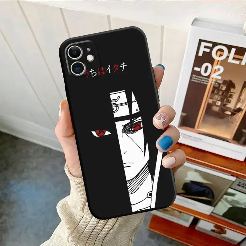 A protective Naruto iPhone Case featuring dynamic anime art, compatible with Apple iPhone 15, 14, 13, 12, 11 and Pro Max models.