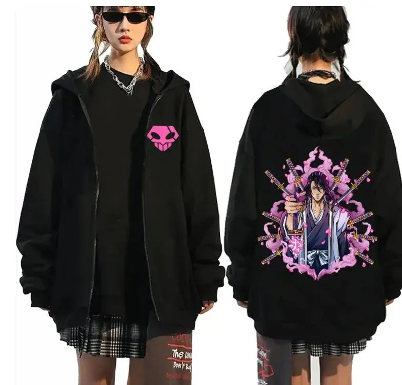 Bleach Ichigo Zip Up Hoodie | Anime Streetwear Coat – Infinite