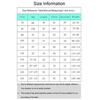 Size Reference Table for Zoro Luffy 3D T-Shirt One Piece Quick-Dry, detailing sizes and measurements for children and adults.