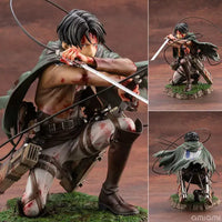 Levi Ackerman Battle Damage PVC Figure 18cm Bandai Attack on Titan battle form handmade