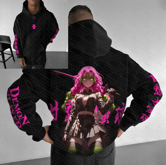 Mitsuri Kanroji Love Hashira Graphic Hoodie Demon Slayer anime streetwear men women spring autumn