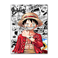 A classic cartoon style One Piece Luffy Zoro Poster printed on high-definition canvas, perfect for decorating a living room, corridor, or child's bedroom.
