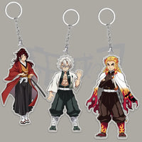 A 6cm Demon Slayer Keychain made of acrylic featuring a cute Tanjiro Kamado anime character, used as a bag pendant or key ring.