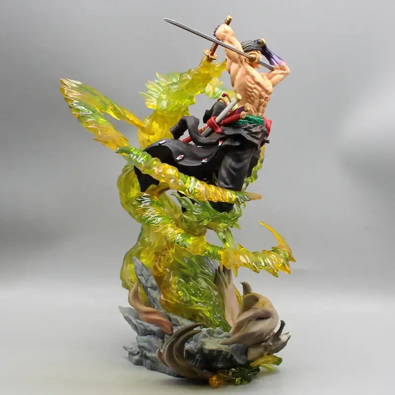 Roronoa Zoro PVC Figure 30cm With Light Bandai One Piece luminous standing model Christmas gift