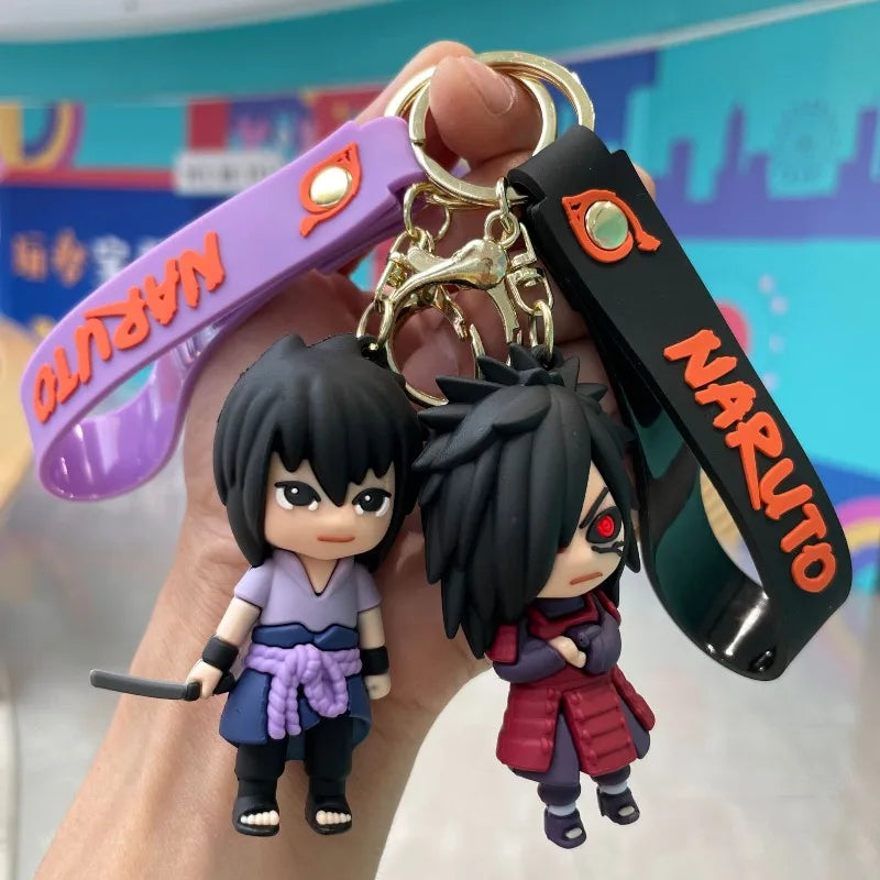 Close-up of Naruto Kakashi Anime Character Keychain cartoon figure detail quality finish