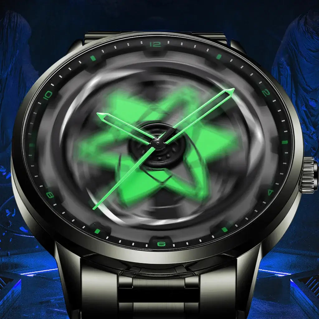 VA VA VOOM Racing Series Watch creative spinning dial stainless steel waterproof sports quartz watch for men