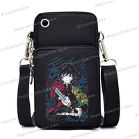 Demon Slayer Phone Bag featuring a cool design of a character with a sword, perfect for fans and essentials.