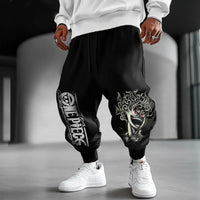 Trendy One Piece Graphic Joggers featuring anime character prints, designed as casual Y2K streetwear sweatpants for men and women.