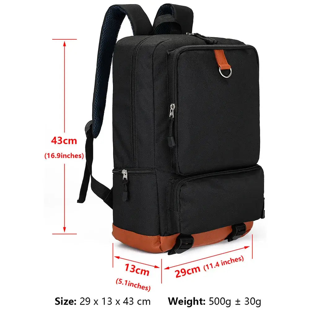 A large, unisex One Piece Luffy Printed Unisex Backpack suitable for school and travel, with compartments for a laptop and iPad.