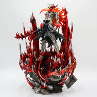 A detailed 32cm Bleach Anime Figure GK model featuring Kurosaki Ichigo in battle pose, available with Ulquiorra Cifer and Toshiro Hitsugaya variants.