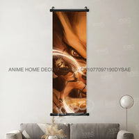 High-definition Naruto Posters hanging scroll featuring Uzumaki Naruto, Uchiha Sasuke, and Madara for anime home wall decoration.